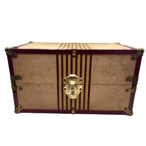RARE 1940's Antique Doll Trunk‎  Storage Trunk Decorative Keepsake Box NO LATCH